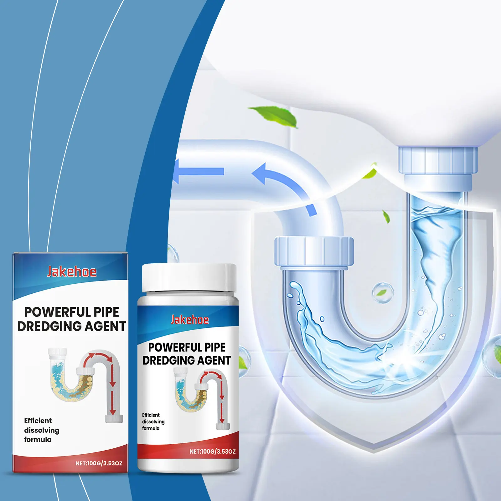 Pipe Unclogger Clean & Decontaminate Clogged Pipes Unclog Ki