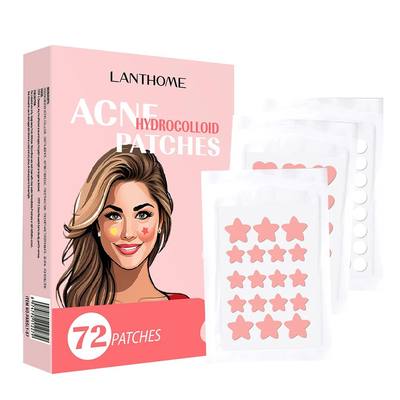 72pcs Hydrocolloid Pimple Patch Beauty Acne Tools Star Shape