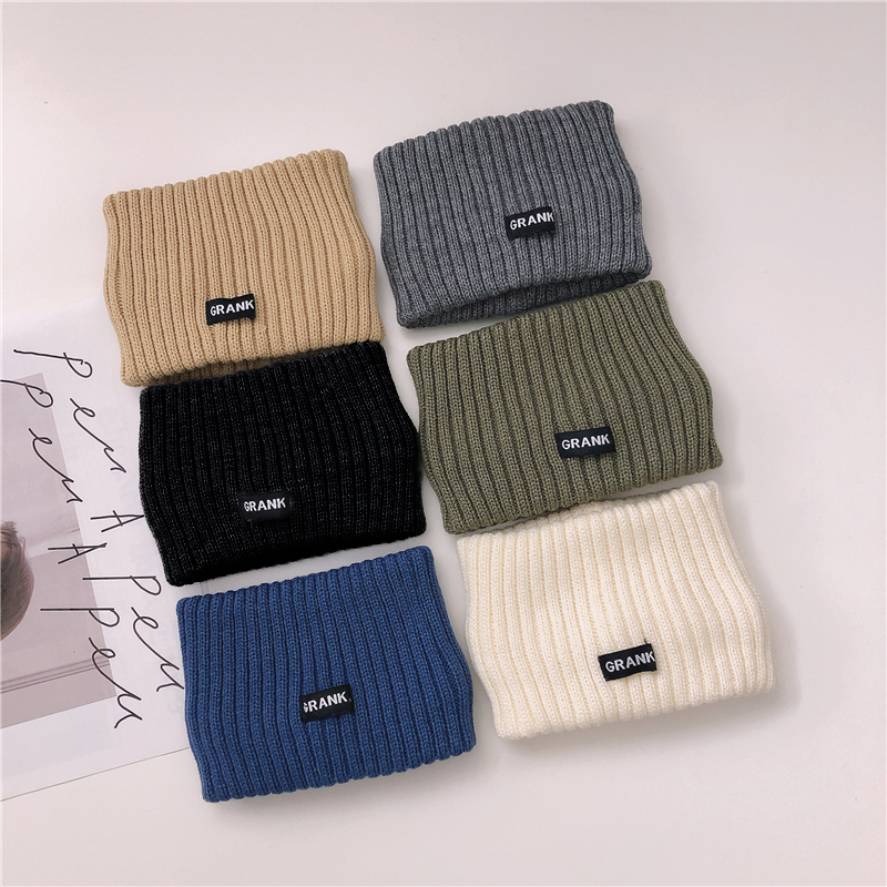 头箍韩国字母针织宽边休闲纯色