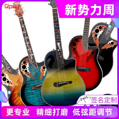 全单葡萄孔吉他4041寸超薄胶背