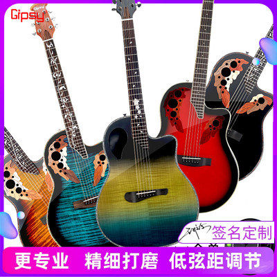 全单葡萄孔吉他4041寸超薄胶背