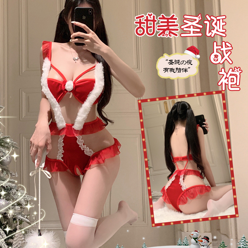 红色圣诞战袍连体性感气质q趣衣