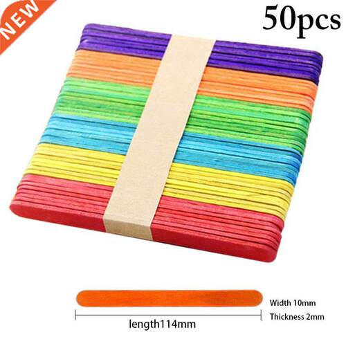50pcs Popsicle Stick Ice Cube Maker Cream Tools Model Colorf