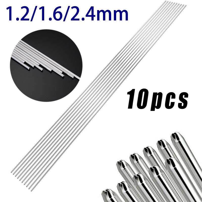 10pcs Welding Rods TIG Weld Bars Cored 1.2mm / 1.6mm / 2.4mm