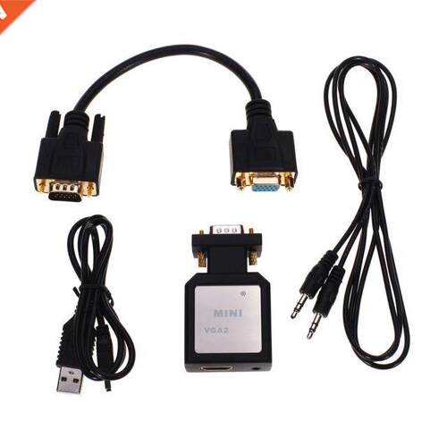 VGA to HDMI-compatible Converter Adapter 1080P VGA Adapter F