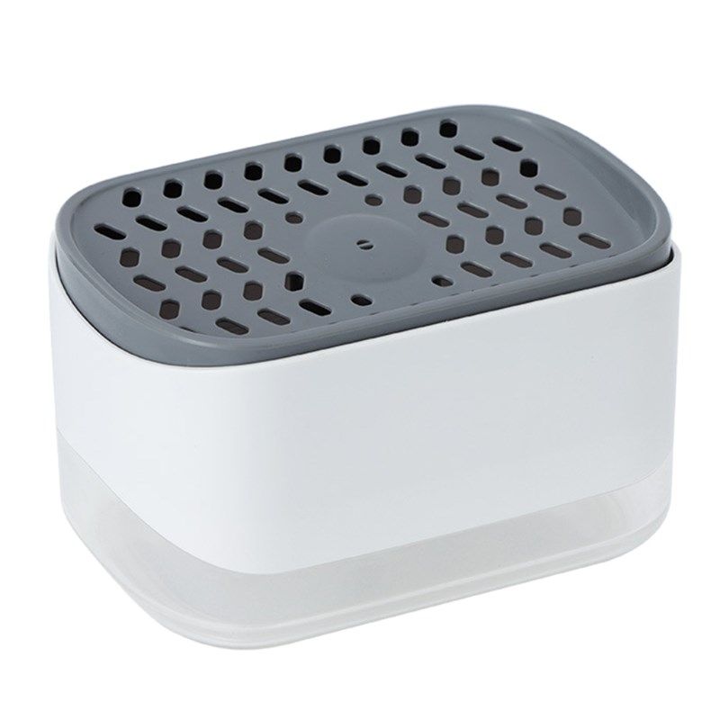 11.8 Ounces Grey Plastic Liquid Soap Dispenser Pump Sink So