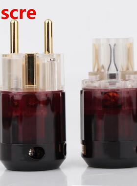 5Pairs P079TE+C079TE 24k Gold-Plated Schuko EU Power Plug IE