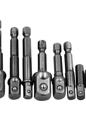 8pcs Socket Bts Adapter Set Hex Drll Nut Drver Power Shan