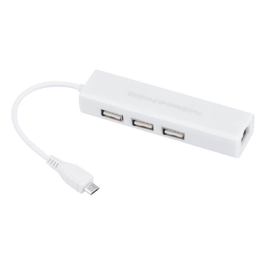 Micro USB to Network LAN Ethernet RJ45 Adapter with  Port U