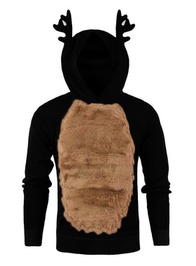 Christmas Fur 3d Coat Harajuku Hoody 3d Printing Hooded