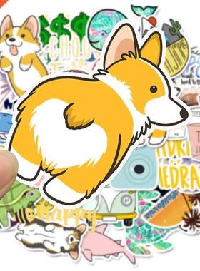 Cute Lap Stickers 50 PCS Cartoon Simple Tablet Decals For