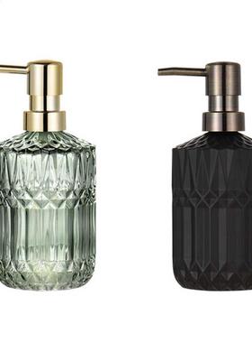 400Ml Soap Dispenser Chic Glass Refill Empty Bottle Home Hot