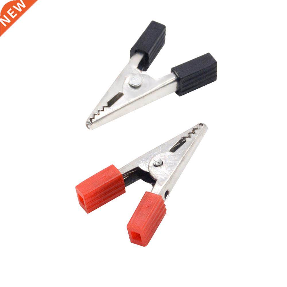10PCS Insulated Crocodile Clips Plastic Handle Cable Lead Te
