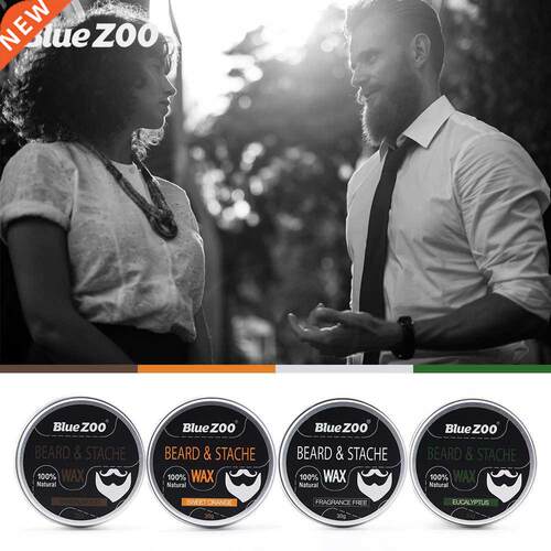 NEW 100% Organic Natural Beard Care 4 Flavors Wax Balm Men