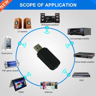 3.5mm Jack USB Bluetooth-Compatible AUX Wireless Car Audio R