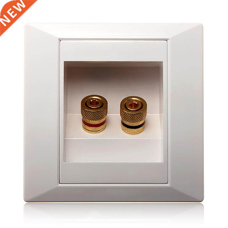 2 Bndng Post Banana Plug Gold Plated Audo Jacks Plate Pan