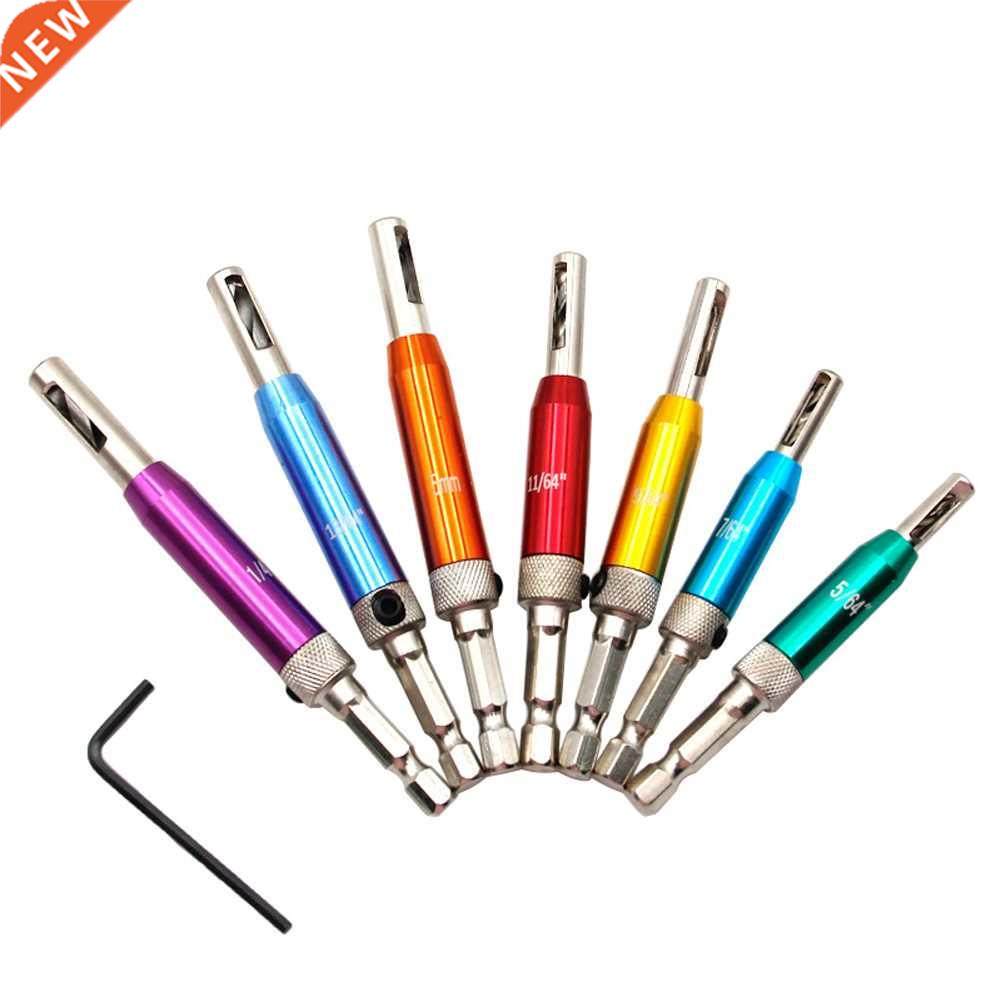 7Pcs Self Centering Hinge Drill Bits Door Cabinet Pilot Hole
