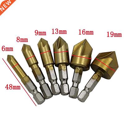 6pcs Metric Countersink Drill Bit 90 Degree Steel Drill Bits