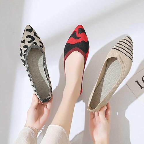 2022 Fashion Slip On Mesh Loafers Breathable Stretch Ballet
