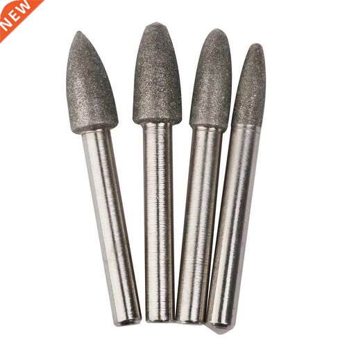 4 pcs diamond rod 6 mm Coating Grinding Burrs Bits 6 / 8 / 1