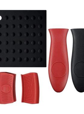 5 Pcs Silicone Pot Holders Set Het Protecting Hndle Cover