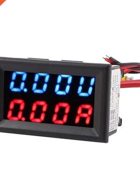 DC 0-100V 20A Blue Red LED 4.8cm Panel Voltmeter Ammeter Vol