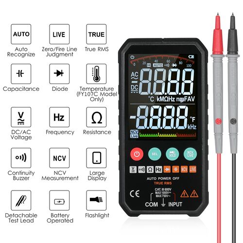 Digital Multimeter Mini Multimeter 6000 Counts AC/DC Ammeter