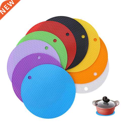 14cm Round Heat Resistant Silicone Mat Drink Cup Coasters No