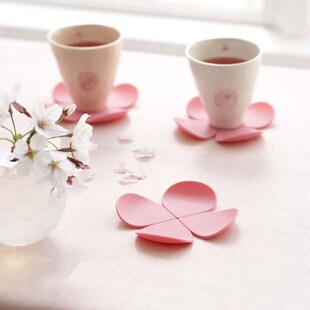 2pcs Cute Flower Coaster Novelty Placement Tea Coaster Cup T