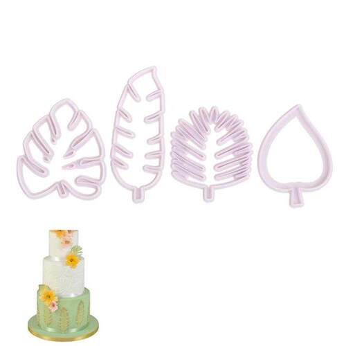 4pc/Set Tropical Le Fondant Cake Mold Emossed Candy iscu