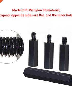 Black White Nylon Hex Male Female Standoff Pillar Mount Thre