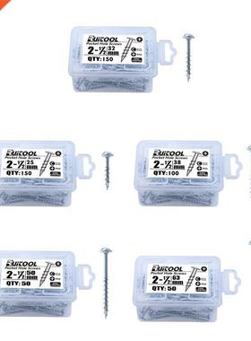 Durable Pocket-Hole Screw Kit Cross Half-thread Self-tapping