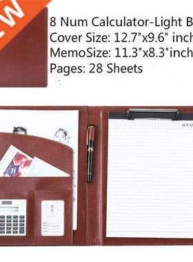 A4 P Leather Business Padfolio Organizer Case Vintage Binder