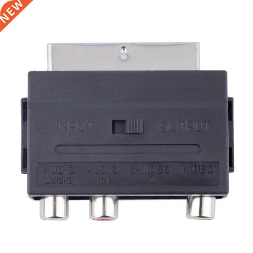 SCART To 3 RCA Composite Phono with SVHS S-Video Adaptor In