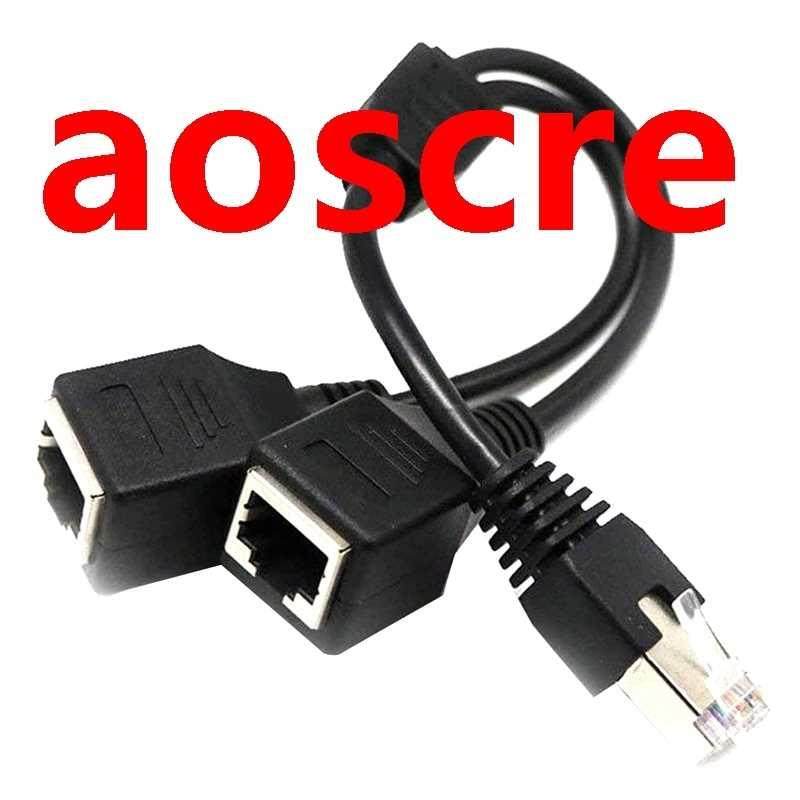 RJ45 1 Male to 2 Female Ethernet Splitter Cable for Super Ca