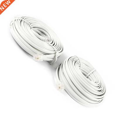 40Ft 12M RJ11 6P2C Telephone Phone Modem Cord Cble White 2p