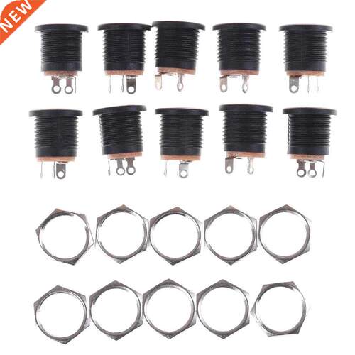 10PCS DC-022 DC Power Supply Jack Socket Female Panel Mount