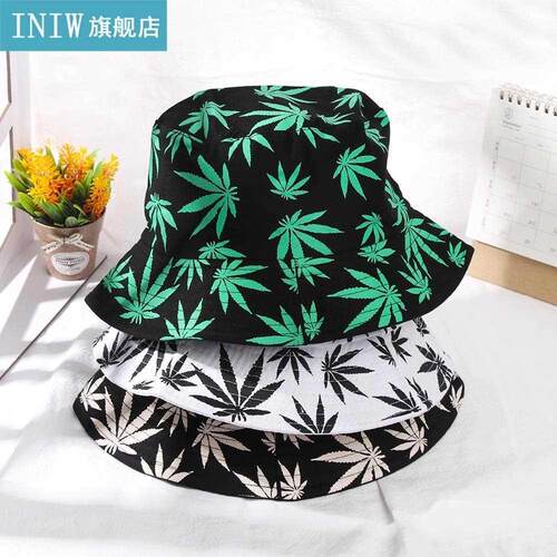 1 Pc Maple Leaf Cotton Hip Hop Cap Fisherman Hats Women Men