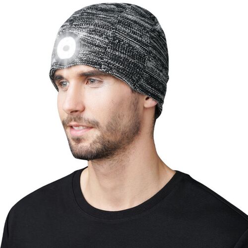 Unisex LED Beanie Hat, USB Rechargeable Lighted