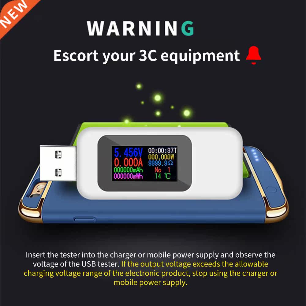 USB tester Digital Voltmeter Amperimetro Voltage Current Vol