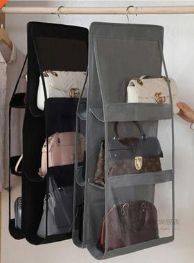 New 6 Pocket Foldng Handbag Storage Organzer Hangng Rack