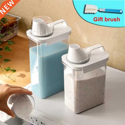 Household Washing Powder Liquid Storage Box with Measuring C