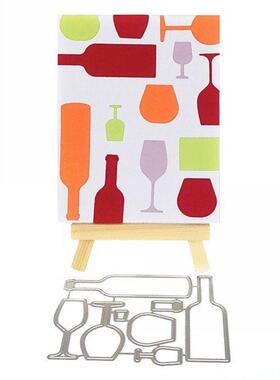 Wine Bottle Design Metal Cutting Die Stencils For  Scrapb
