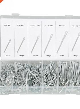 1000pcs 6 Kinds Split Cotter Pins Assortment Fastener Kit Se