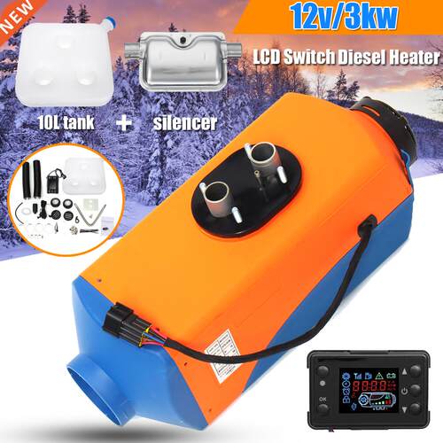 Audew KW/5KW 12V/24V Car Heater LCD Screen Switch 10L Tank