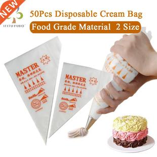 50pcs Disposable Piping Bag Pastry Bag Icing Piping Cake Cup