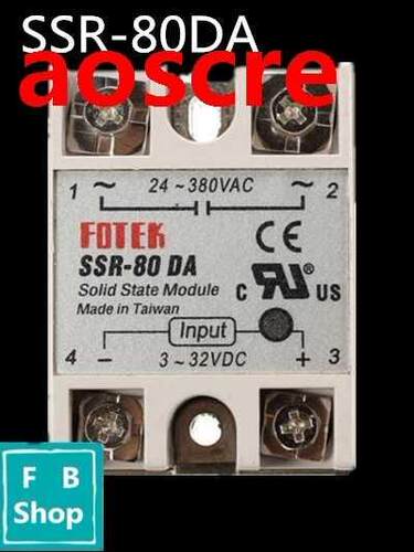 FOTEK Sold State Relay SSR-80DA 80A 3-32VDC/24-380VAC