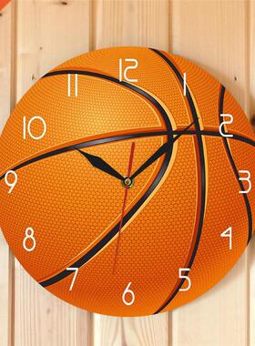Basketball Ball 3D illusion Modern Printed Wall Clock Boy Ro