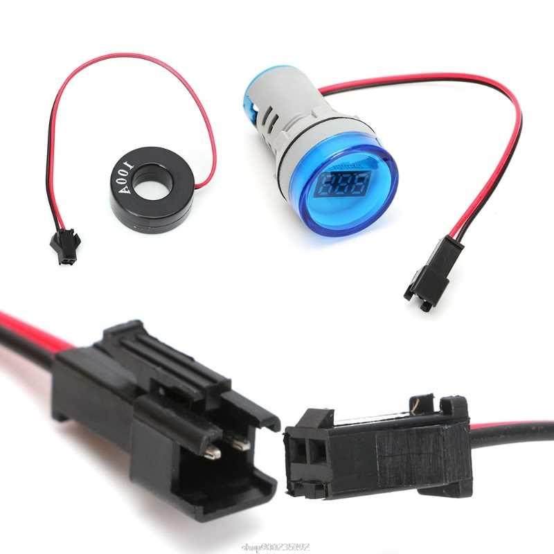 AC 220V 0-100A Digital Ammeter 22mm Display Monitor Current