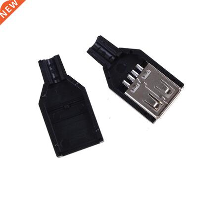 10Pcs USB2.0 Type-A Plug 4-pin female Adapter Connector jack